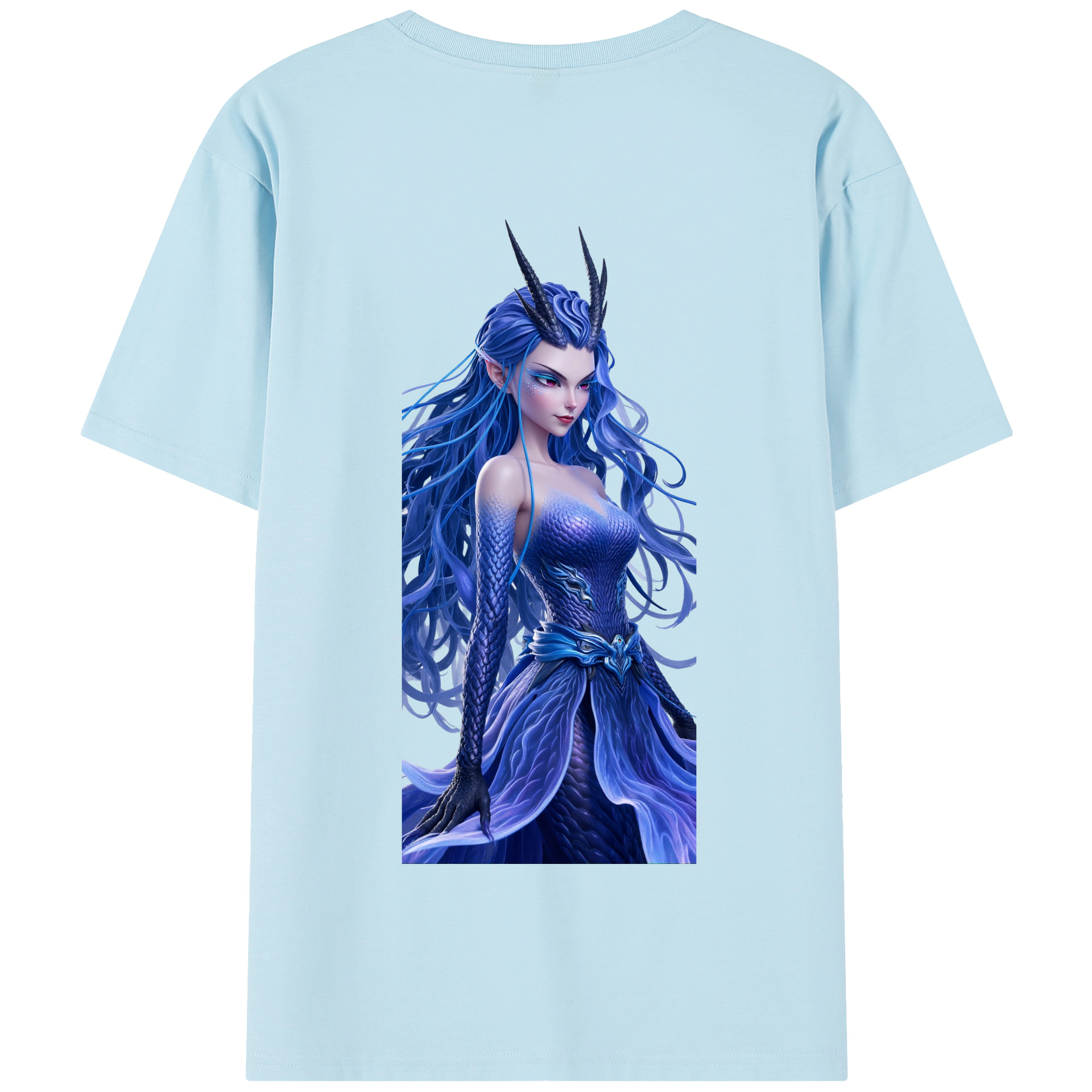 （画像用） Ne Zha 2 ナタ 魔童の大暴れ 綿100％半袖Tシャツ（背面プリント）
